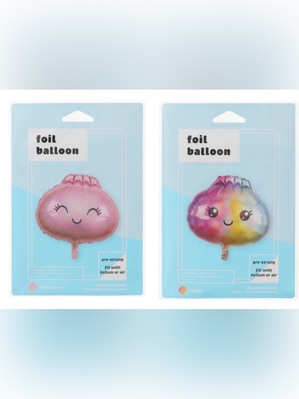 Set of 2 Surprise Dumpling Squishy Foil Balloons - Party / Birthday Decorations